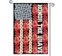 Giardino Bandiera Memorial Day Honor The Brave American Flag Bandiera In Poliestere Colori Vivaci Striscione All'Aperto, Per Feste Strada, Feste Estive, Eventi, 30x45cm
