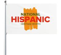 Giardino Bandiera National Hispanic Heritage Month Stagione Bandiera Colori Vivaci Tessuto Da Esterno Striscione All'Aperto, Per Celebrazioni, Feste Estive, Eventi, 90x150cm
