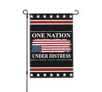 Giardino Bandiera One Nation Under Distress Resist Fascism Democracy Protest Della Brezza Resistente Alle Intemperie Striscione All'Aperto, Per Feste Strada, Giardino, 30x45cm