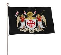 Giardino Bandiera Order Of The Holy Sepulchre Bandiera In Poliestere Colori Vivaci Rinforzata Striscione All'Aperto, Per Balcone, Feste Strada, Giardino, 90x150cm