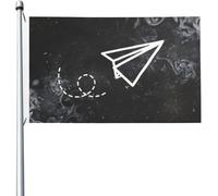 Giardino Bandiera Paper Airplane Bandiera Di Benvenuto Decorazione Resistente Alle Intemperie Striscione All'Aperto, Per All'Aperto Al Coperto, Celebrazioni, Feste Estive, 90x150cm