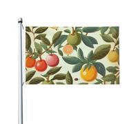Giardino Bandiera Plants And Fruits Bandiera Pirata 2 Occhielli Metallici Prova Di Sbiadimento Striscione All'Aperto, Per Giardino, Celebrazioni, All'Aperto Al Coperto, 90x150cm