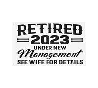 Giardino Bandiera Retired 2023 Not My Problem Anymore Bandiera Di Benvenuto Decorazione 2 Occhielli Metallici Striscione All'Aperto, Per Feste Estive, Eventi, All'Aperto Al Coperto, 90x150cm