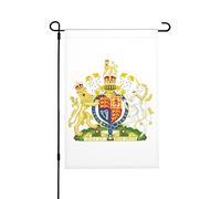Giardino Bandiera Royal Coat Of Arms Of The United Kingdom Stagione Bandiera Tessuto Da Esterno Striscione All'Aperto, Per All'Aperto Al Coperto, Celebrazioni, Balcone, 30x45cm