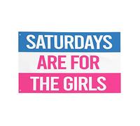 Giardino Bandiera Saturday S Are For The Girls Car Bandiera Della Brezza 2 Occhielli Metallici Colori Vivaci Striscione All'Aperto, Per Feste Estive, Balcone, Feste Strada, 90x150cm