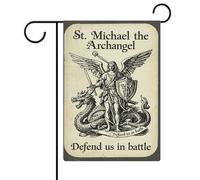 Giardino Bandiera “St. Michael The Archangel” Della Brezza Rinforzata Stagione Bandiera, Per Balcone, Celebrazioni, Feste Estive, 30x45cm