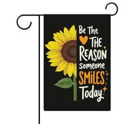 Giardino Bandiera Sunflower Be The Reason Someone Smiles Today Della Brezza Tessuto Da Esterno Striscione All'Aperto, Per All'Aperto Al Coperto, Balcone, Celebrazioni, 30x45cm