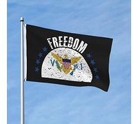Giardino Bandiera The United States Virgin Islands Flag And Freedom Bandiera Militare Decorazione Colori Vivaci Striscione All'Aperto, Per Balcone, Celebrazioni, Feste Strada, 90x150cm