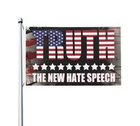 Giardino Bandiera Truth New Hate Speech Bandiera Di Benvenuto Rinforzata 2 Occhielli Metallici Striscione All'Aperto, Per Feste Estive, Celebrazioni, Eventi, 90x150cm