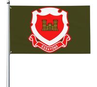 Giardino Bandiera Us Army Corps Of Engineers-Regimental Crest Bandiera In Poliestere Rinforzata Tessuto Da Esterno Striscione All'Aperto, Per Balcone, All'Aperto Al Coperto, Giardino, 90x150cm