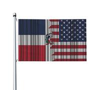 Giardino Bandiera Usa And Dominica Stagione Bandiera Rinforzata Decorazione Striscione All'Aperto, Per All'Aperto Al Coperto, Eventi, Balcone, 90x150cm