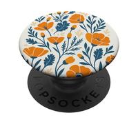Giardino botanico dei fiori di papavero della PopSockets PopGrip Adesivo