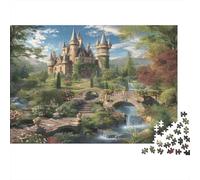 Giardino castello sogni Puzzles 1000 Pezzi In Stampa Ad Alta Definizione,Un Premium Jigsaw Puzzle Per Enigma Di Allenamento Alla Concentrazione,Ideale Per Tempo Libero,Regalo D'Anniversario Puzzle 3