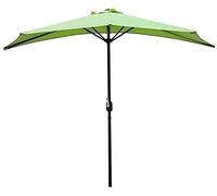 Giardino con ombrellone, Ombrellone da mercato con baldacchino rotondo, manovella manuale, impermeabile, a righe, palo in acciaio da 270 cm(B)