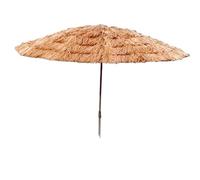 Giardino con ombrellone, Ombrellone in paglia hawaiano naturale, diametro 7 piedi, altezza 7,5 piedi, spiaggia, esterno, portatile, senza base