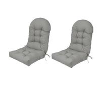 Giardino Cuscino per Sedia a Dondolo,Cuscino per Sedia a Dondolo con Schienale Alto Comfort Cuscinos per SED Impermeabile Cuscini per Patio per mobili per Esterni per Sedia a Sdraio,Light Gray,2 Sets