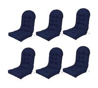 Giardino Cuscino per Sedia a Dondolo,Cuscino per Sedia a Dondolo con Schienale Alto Comfort Cuscinos per SED Impermeabile Cuscini per Patio per mobili per Esterni per Sedia a Sdraio,Blu,6 Sets
