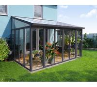 Giardino d’inverno Veranda Sanremo Palram - Canopia 3 x 4,25 m grigio