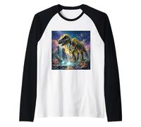 Giardino dei Dinosauri Fantasy Skeleton Maglia con Maniche Raglan