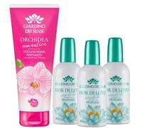 Giardino Dei Sensi Fior Di Loto Candido - Profumo Donna Spray 100 ml + Doccia Schiuma 100 ml In Omaggio - Fragranza delicata, set completo per un rituale di bellezza (3 Unità)