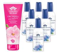 Giardino Dei Sensi Fiordaliso Vivace - Profumo Donna Spray 100 ml + Doccia Schiuma 100 ml In Omaggio - Fragranza delicata, set completo per un rituale di bellezza (6 Unità)