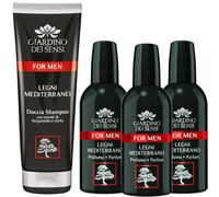 Giardino Dei Sensi For Men Legni Mediterranei - Profumo Uomo Spray 100 ml + Doccia Shampoo 250 ml In Omaggio (Legni Mediterranei 3)