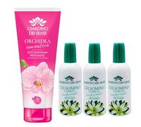 Giardino Dei Sensi Gelsomino Sambac Inebriante - Profumo Donna Spray 100 ml + Doccia Schiuma 100 ml In Omaggio - Fragranza delicata, set completo per un rituale di bellezza (Gelsomino 3)
