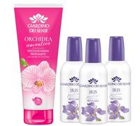 Giardino Dei Sensi Iris Poetico - Profumo Donna Spray 100 ml + Doccia Schiuma 100 ml In Omaggio - Fragranza delicata, set completo per un rituale di bellezza (3 Unità)