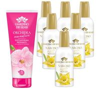 Giardino Dei Sensi Narciso Segreto - Profumo Donna Spray 100 ml + Doccia Schiuma 100 ml In Omaggio - Fragranza delicata, set completo per un rituale di bellezza (6 Unità)