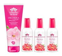 Giardino Dei Sensi Peonia Sublime - Profumo Donna Spray 100 ml + Doccia Schiuma 100 ml In Omaggio - Fragranza delicata, set completo per un rituale di bellezza (3 Unità)
