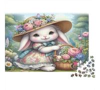 Giardino del coniglietto pasquale Puzzles 1000 Pezzi Carta riciclata per adulti Puzzle per adulti Gioco educativo con sfida Ottima idea regalo per il relax 52x38cm/1000pcs