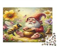 Giardino delle api mellifere degli gnomi Puzzles 1000 Pezzi Carta riciclata per adulti Puzzle per adulti Gioco educativo con sfida Ottima idea regalo per il relax 38x26cm/1000pcs