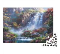 Giardino delle cascate Puzzle 1000 Pezzi Carta riciclata per adulti Puzzle per adulti Gioco difficile e stimolante Gioco familiare divertente Ottima idea regalo per il relax 70x50cm/1000pcs