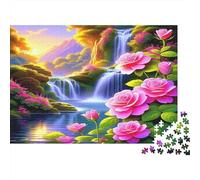 Giardino delle cascate Puzzles 1000 Pezzi Carta riciclata per adulti Puzzle per adulti Gioco difficile e stimolante Ottima idea regalo per bambini dai 12 anni in su 52x38cm/1000pcs