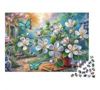 Giardino delle favole 1000 Pezzi Puzzle Premium in Cartone Often Per Arte della farfalla del fiore Adulti Attività Festiva Regalo Rilassante Per Amanti Dei Puzzle 70x50cm/1000pcs