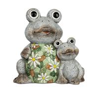 Giardino Figura Froschpaar Mosaico Fiore H.31cm Grau Verde Magnesia FORMANO S25