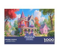 Giardino Fiorito | Casa Vittoriana Puzzle Da 1000 Pezzi, Gioco Educativo Impegnativo Divertente Per Adulti E Ragazzi, Moderna Decorazione Per La Casa | Regalo 38x26cm/1000pcs