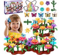 Giardino Fiorito Giocattoli Set, Giocattolo di Costruzione di Fiori, 3-7 Anni Bouquet Fai Da Te Giocattoli Per Bambini, Costruzioni Fiori , Edificio Creativo e Artistico, Regali di Natale (224 PCS)