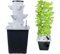 Giardino idroponico verticale, sistema impilabile plantare della torre aeroponica con timer automatico e pompa per uso esterno dell'interno, coltivare fragole di lattuga delle erbe fresche nello spazi