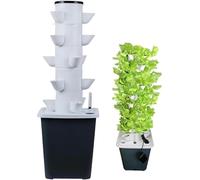 Giardino idroponico verticale, sistema impilabile plantare della torre aeroponica con timer automatico e pompa per uso esterno dell'interno, coltivare fragole di lattuga delle erbe fresche nello spazi