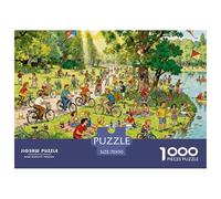 Giardino inglese di Monaco sovraffollato Puzzle in Legno Impermeabile DIY Puzzles Da 1000 Pezzi Regali Per Adulti Divertenti Giochi Di Impegnativi