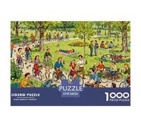 Giardino inglese di Monaco sovraffollato Puzzle in Legno Impermeabile DIY Puzzles Da 1000 Pezzi Regali Per Adulti Sfidanti E Rompicapo Giochi Di Impegnativi
