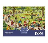Giardino inglese di Monaco sovraffollato Puzzle in Legno Impermeabile Puzzles Da 1000 Pezzi Regali Per Adulti Divertenti Giochi Educativi