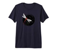 Giardino Koi con libellule Giapponesi Zen Circle Maglietta Premium