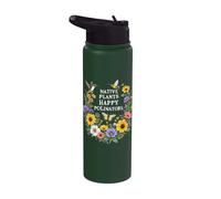 Giardino Native Plants Happy Polinators Piante Native Api Stainless Steel Insulated Water Bottle