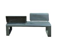 Giardino Panchina da esterno completamente in acciaio, panchina da parco con doppio schienale unico, panchine for il tempo libero lunghe 78,7" for cortile, patio, giardino e terrazza Terrazzo Balcone