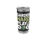 Giardino per cani da giardiniere con il cane Bicchiere termico in acciaio inox doppia parete