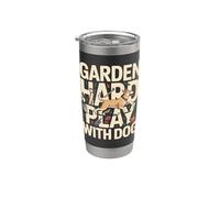 Giardino per cani da giardiniere con il cane Bicchiere termico in acciaio inox doppia parete
