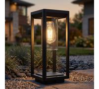 Giardino Piedistallo Luci Nero Alluminio Supporto Faretto Cortile Deko Esterno [EEK: Non valutato]