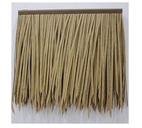Giardino Simulazione Thatch Tile Plastica Capelli Erba Spiaggia Paesaggio Casa Gazebo Comunità Erba Capannone Villaggio Bar Grondaia Paesaggio Decorazione Paglia Rotolo Paglia Finta(Yellow b,6pcs)
